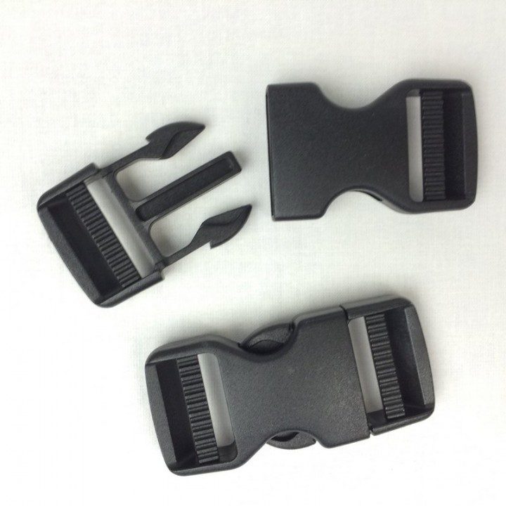 Plastic 1" Slide Release Buckle Black Ghee's HandBag Patterns