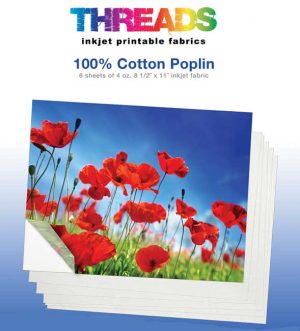 Threads cotton inkjet printable fabrics