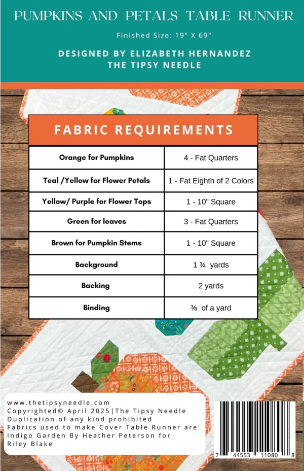 Pumpkins and Petals Table Runner - Image 2